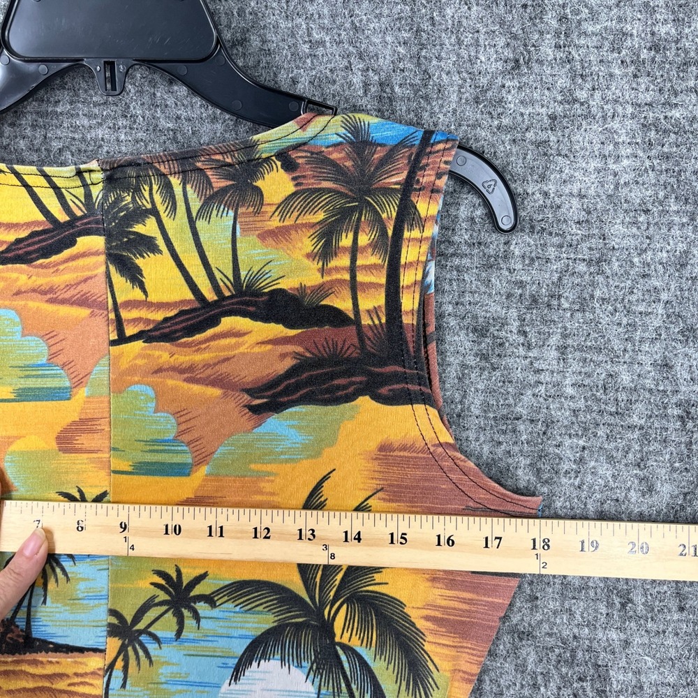 Vintage Jananas Dress Size S Hawaiian Tropical Sunset Y2K Surfcore Island Y2K - Picture 7 of 9